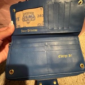 Rare Juicy Couture blue velvet wallet